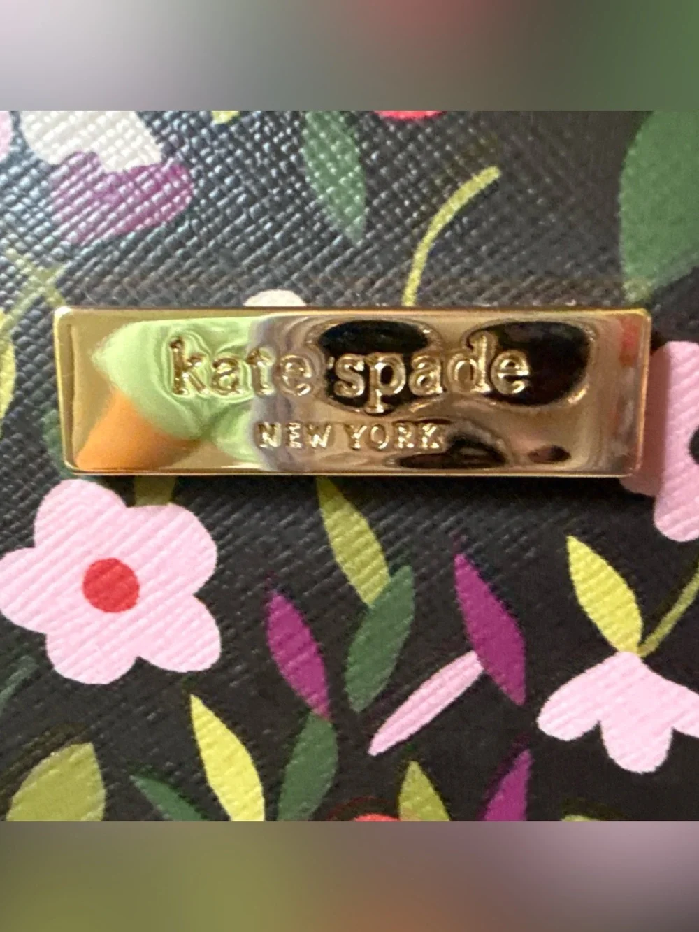 Kate Spade Black Floral Tote Bag
